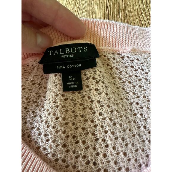 Talbots Petites 100% Pima Cotton Cardigan Sweater Size Small - Picture 2 of 7